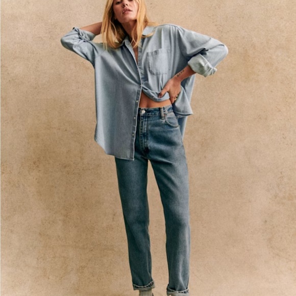 Sezane Max Denim Shirt - Size 34 - Picture 5 of 9